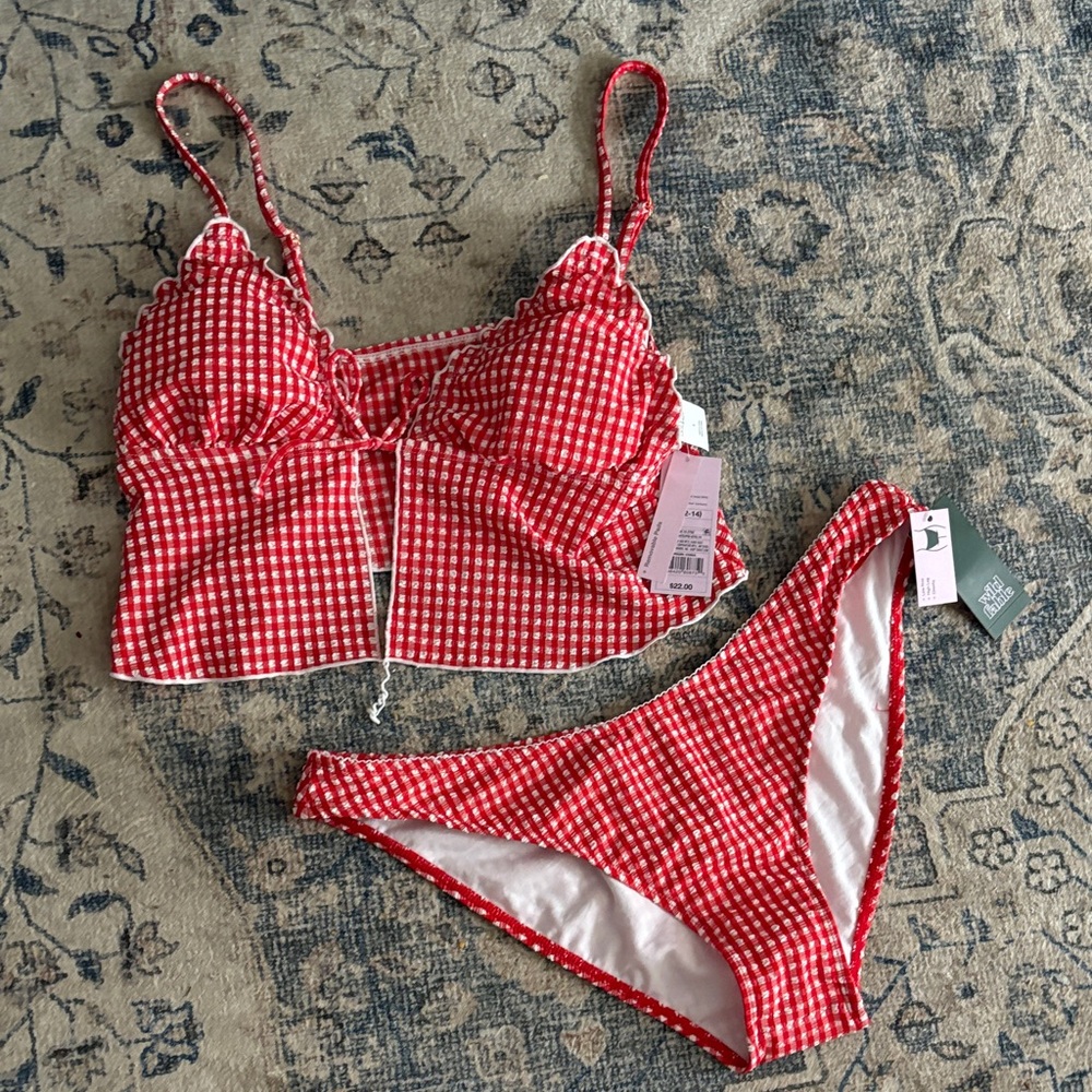 Wild Fable Red Gingham Bikini Set